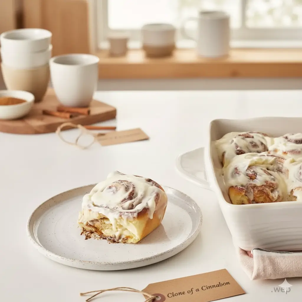 Classic Cinnabon-style cinnamon rolls with glossy cream-cheese icing.